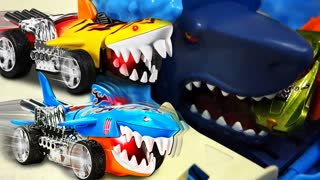 МАШИНКИ ХОТ ВИЛС МУЛЬТИК. HOT WHEELS АКУЛА МАШИНКИ МУЛЬТФИЛЬМ ДЛЯ МАЛЬЧИКОВ ПРО МАШИНКИ ГАРАЖ